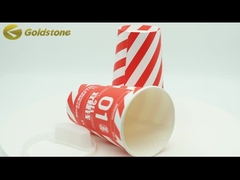 Coppa di carta rotonda per il tè al latte impermeabile ed ecologica