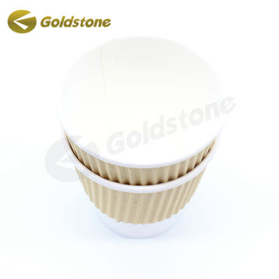 Combinazione di isolamento Kraft Ripple Coppe di carta e isolamento per bevande calde e fredde
