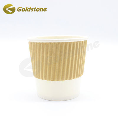 220ml 270ml Tazze di carta da parete a molla di qualità alimentare Kraft Tazze a molla