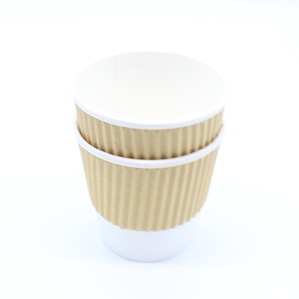 Coppe di carta da caffè isolanti mono parete Coppe da caffè monouso ISO9001 0