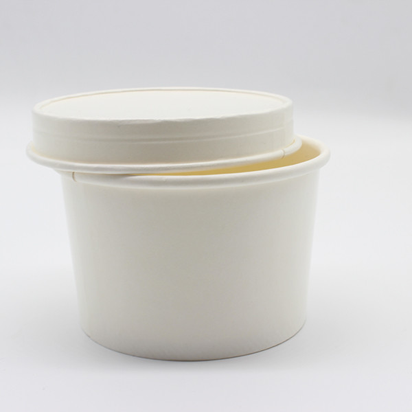 3in Coppa igienica di gelato Coppa di carta Coppa usa e getta Coppa copre laminazione lucida 0