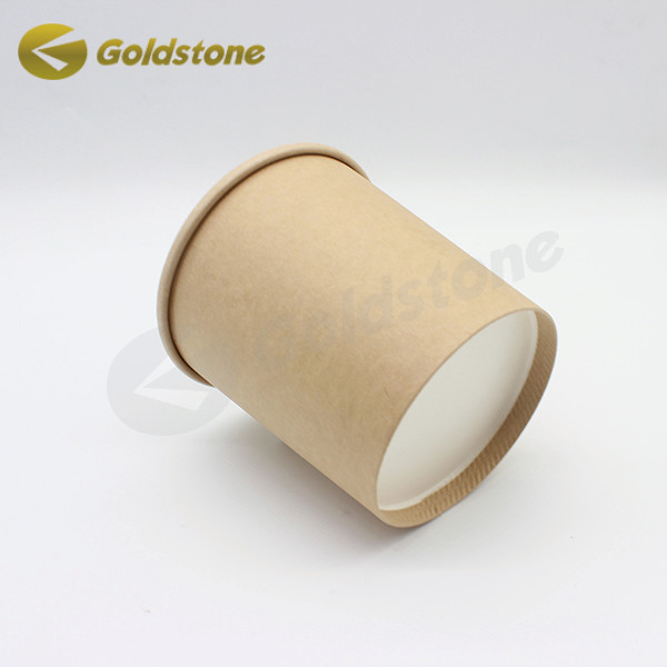 Tazze di bevande fredde da 8 oz Tazze di carta yogurt Tazze di carta Kraft di taglia personalizzata 0