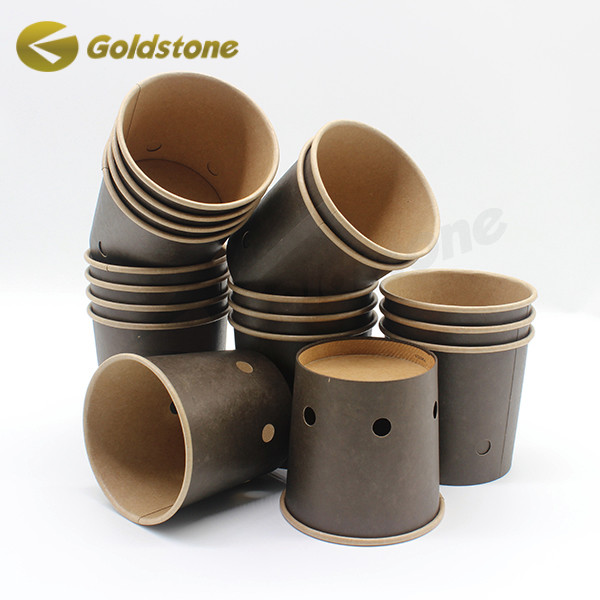 5 Gal Bucket di carta marrone Single Wall Paper Bucket di pollo fritto Bucket 5 galloni 0